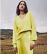 Ribtrim Relaxed V-Neck Sweater | LOFT