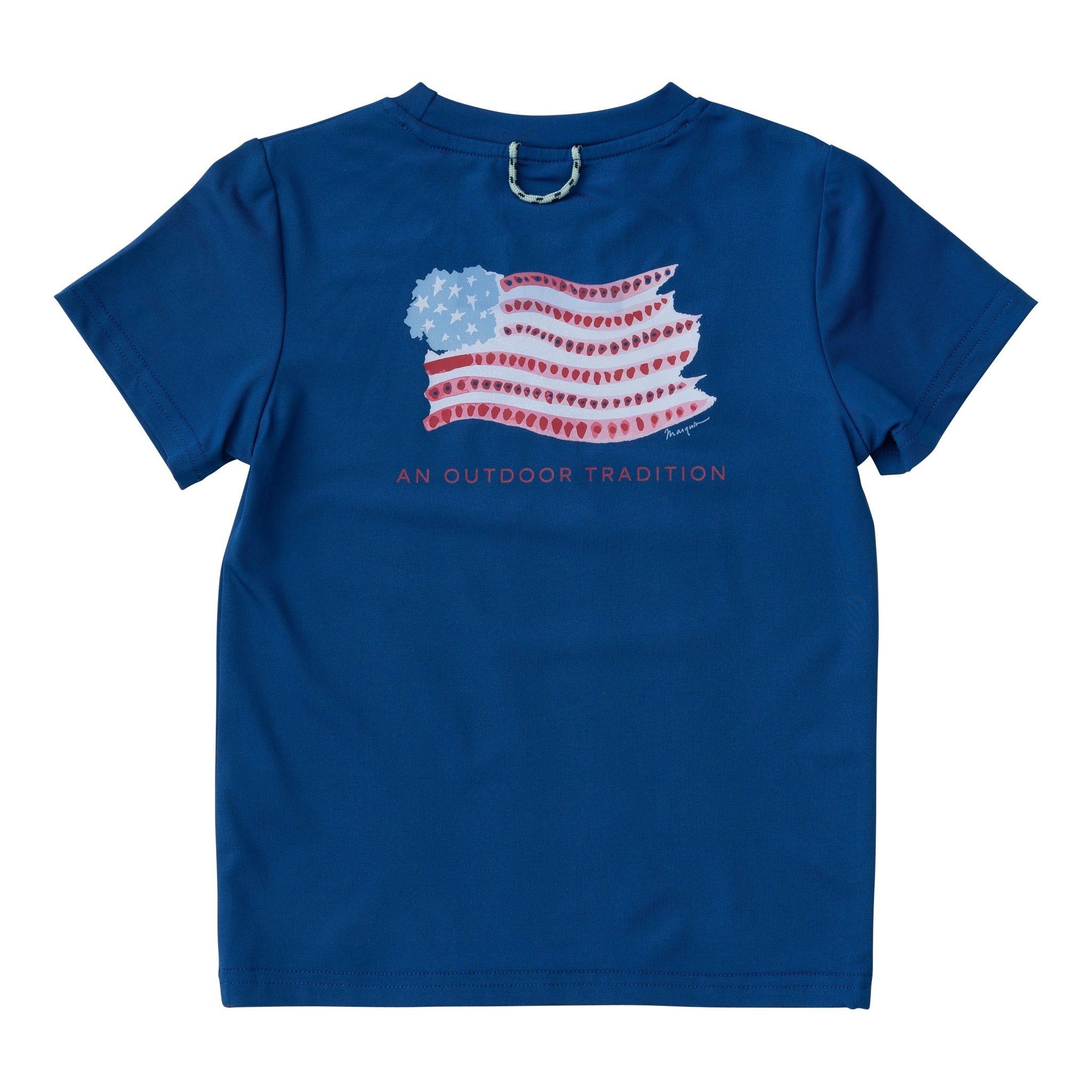 Pro Performance Fishing Tee USA flag | PRODOH