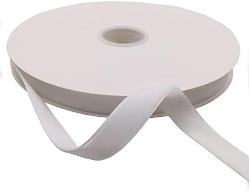 KLTRIBBON Nylon Velvet Ribbon Single Faced,5/8 Inch X 25Yards Spool (White) | Amazon (CA)