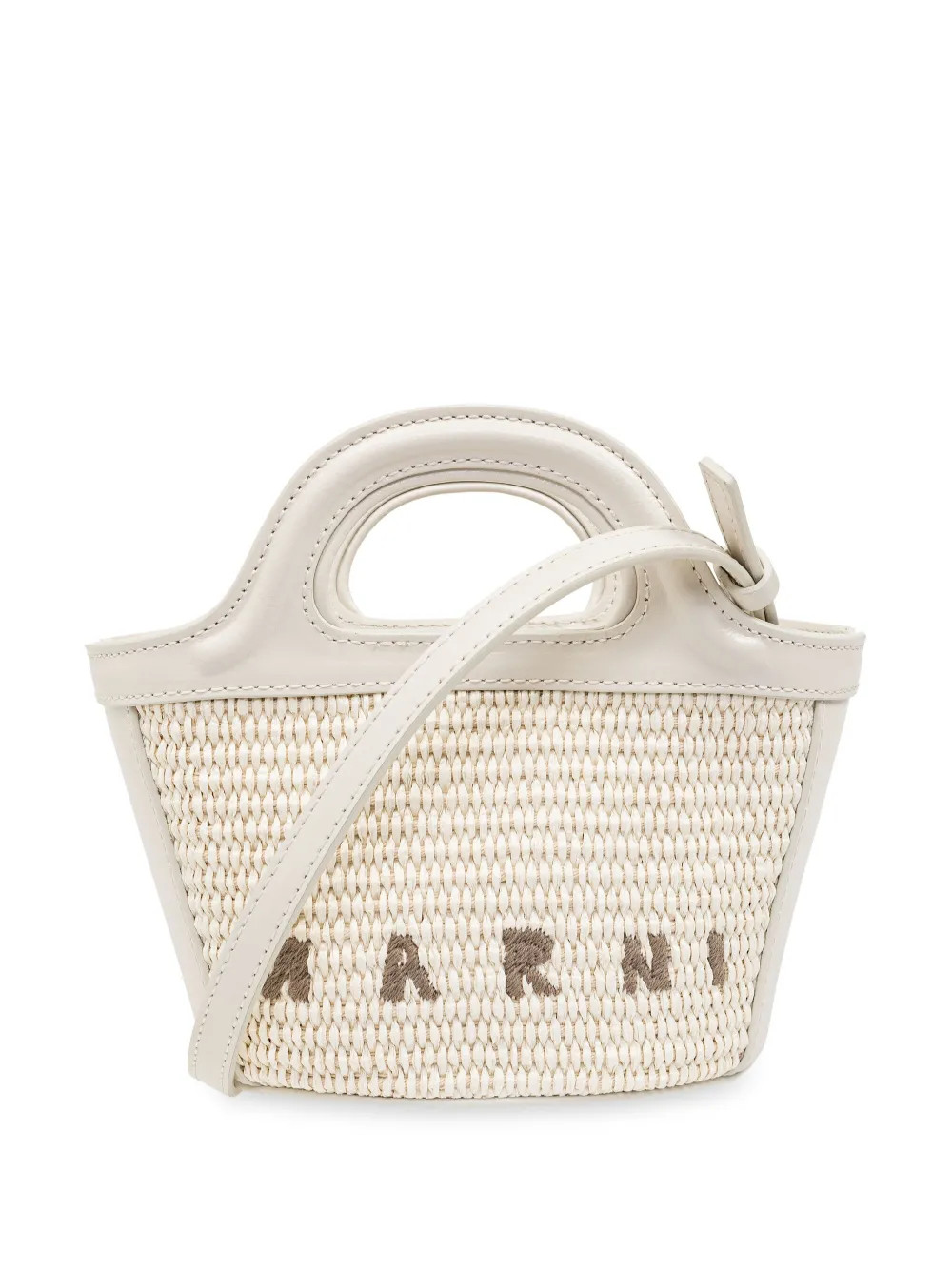 Marni Micro Tropicalia logo-embroidered Tote Bag | White | FARFETCH | Farfetch Global
