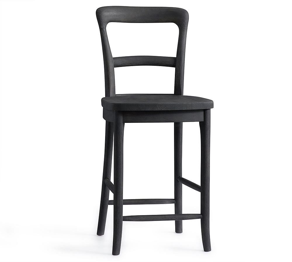 Cline Counter Stool, Charcoal | Pottery Barn (US)
