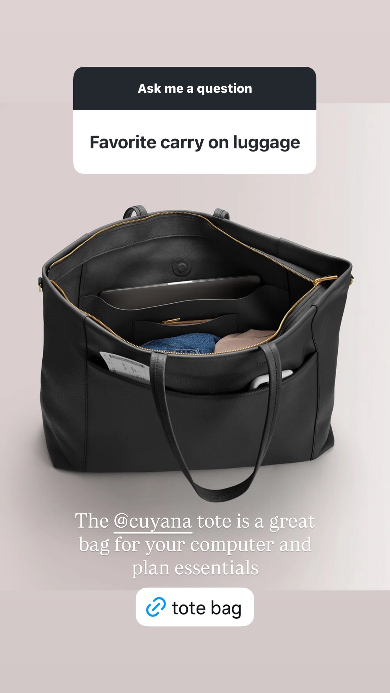 The @Cuyana tote is a great bag for your computer and plan essentials! Comes in 3 other colors!

#LTKWorkwear #LTKootd #LTKTravel
