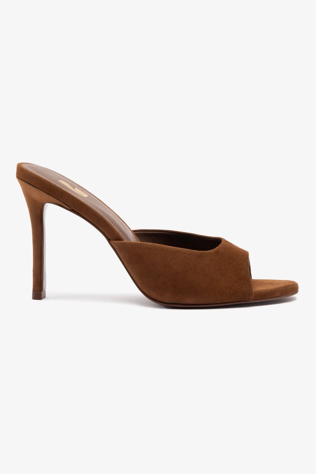 Jasmine Hi Mule In Burnt Umber Suede | Larroude