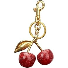 Cherry Bag Charm, Cute Keychain with Metal Key Ring and Clip, Cherry Charm for Purse,Key,Car Remo... | Amazon (US)