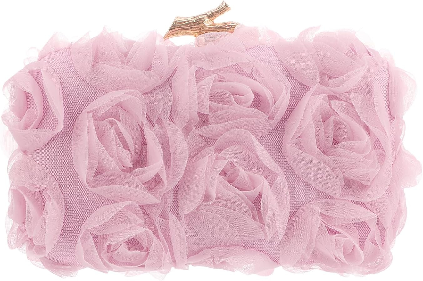 Freie Liebe Women's Lace Floral Clutch Purses Formal Flower Evening Handbags with Chain for Weddi... | Amazon (US)