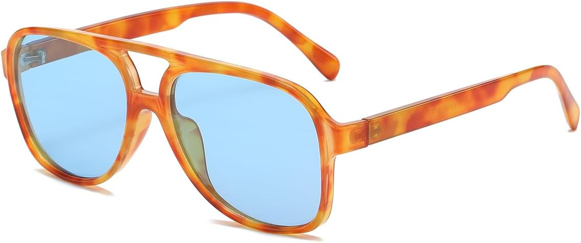 NIDOVIX Polarized Classic Vintage Aviator Sunglasses for Men Women Large Frame Retro 70s Sunglass... | Amazon (US)