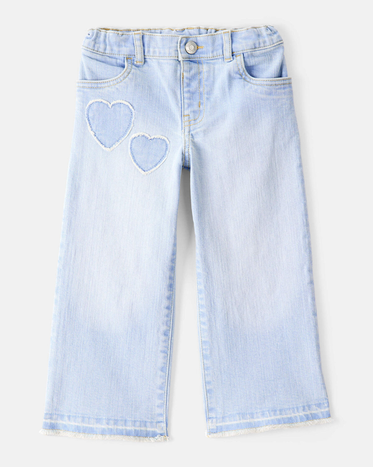 Toddler  Heart Embroidered Iconic Denim Wide Leg Jeans - Cowboy Wash - OshKosh | Carter's | Carter's Inc