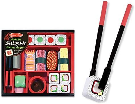 Melissa & Doug Sushi Slicing Wooden Play Food Set | Amazon (US)