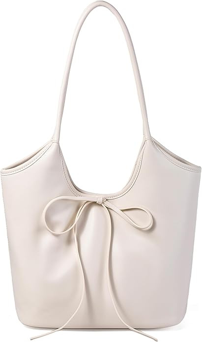 Vintage French Bow Tote Bag Large Capacity Hobo Bag Shoulder Bag Satchel Purse Chic Underarm Bag ... | Amazon (US)