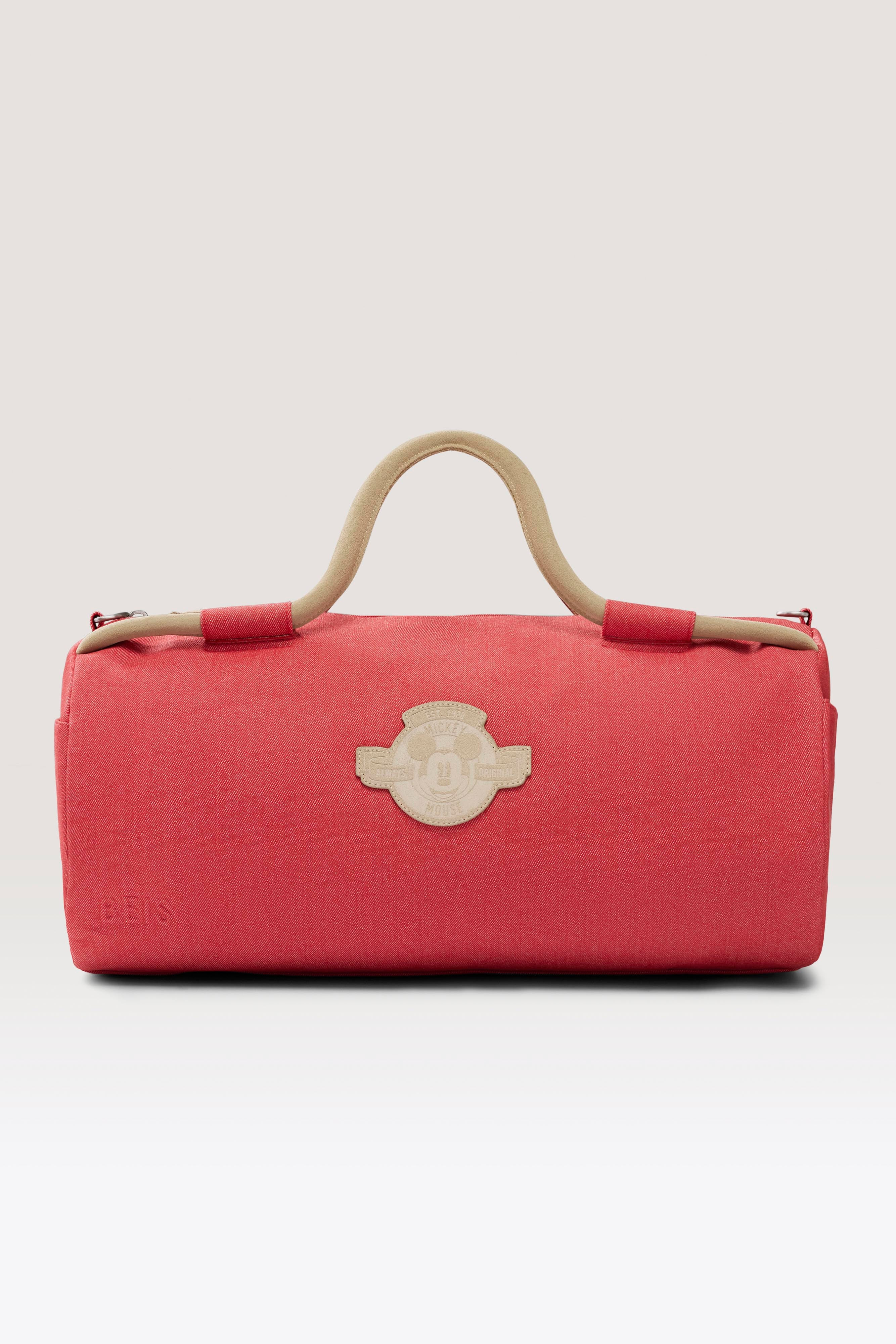 B\u00c9IS \u2018The Disney Large Duffle' in Red Jeans - Big Red Disney Travel Duffle Bag | BEIS