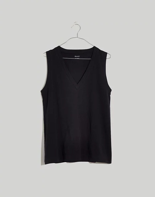 Whisper Cotton V-Neck Tank | Madewell
