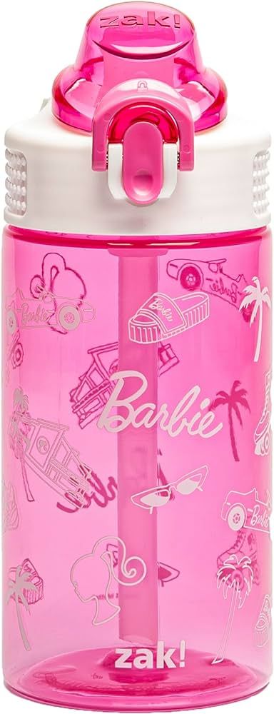 Zak Designs Sage Barbie Water Bottle For School or Travel, 16oz Durable Plastic Water Bottle With... | Amazon (US)
