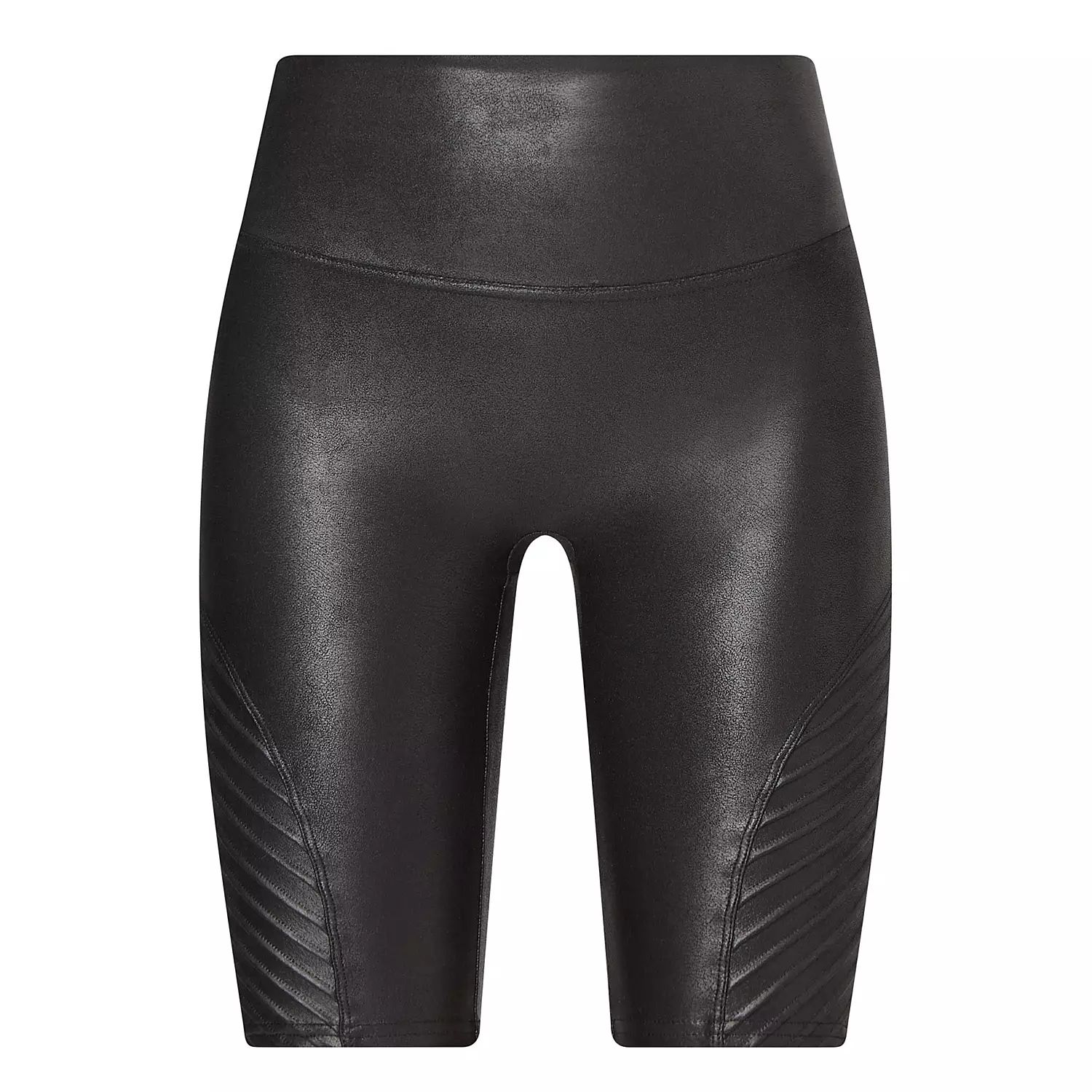 SPANX ACTIVE Faux Leather Moto Bike Shorts - Black | Brown Thomas (IE)