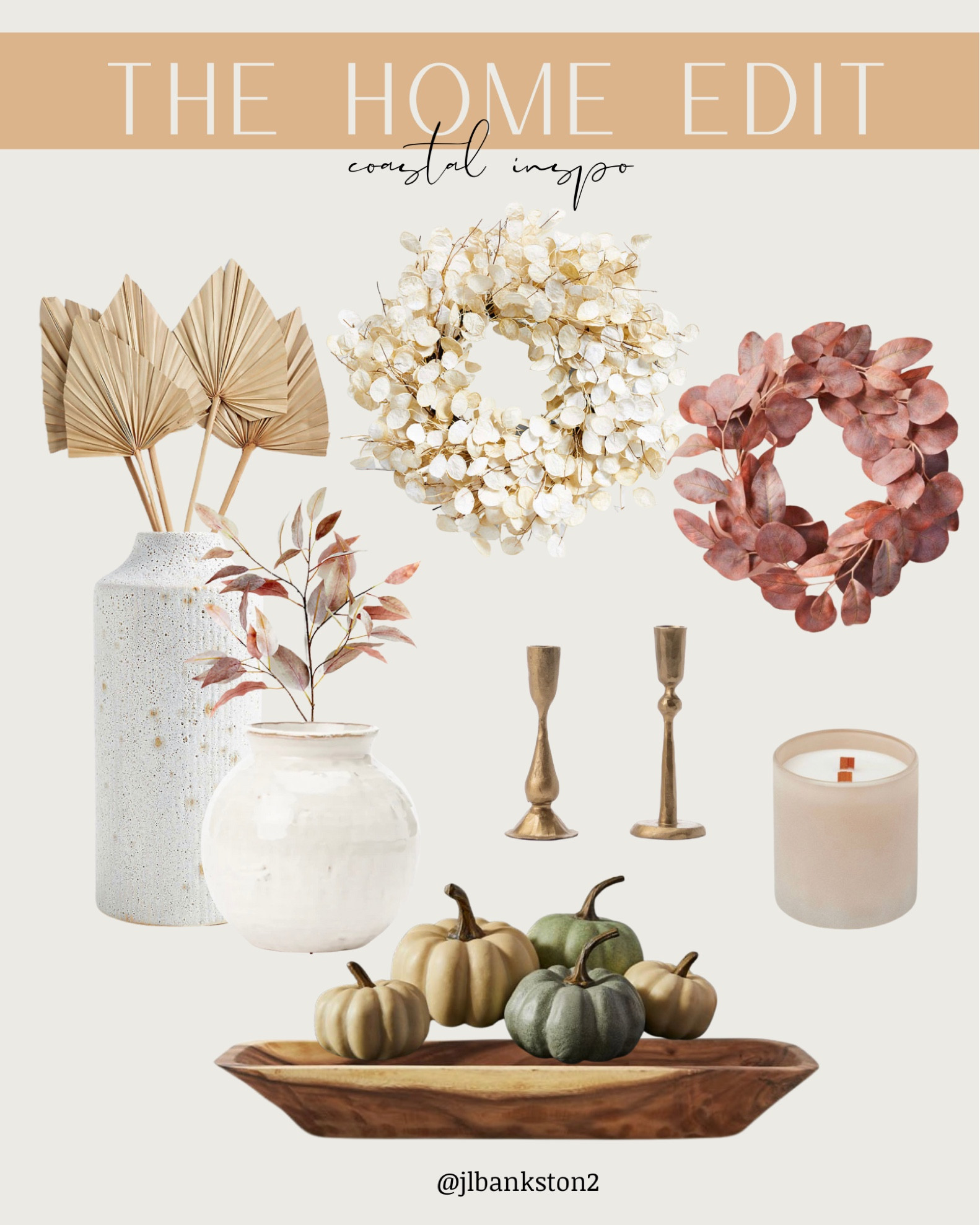 HOME EDIT - coastal inspo 

Fall wreath, vases, pots, floral, greenery, dried flowers, candle, candle sticks, decorative bowl, pumpkin, neutral decor, pumpkin vanilla scent, Halloween neutrals, crate & barrel, McGee and Co, target, amazon, afloral, west elm 

#LTKHalloween #LTKSeasonal #LTKhome