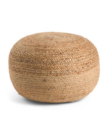 20x14 Jute Hand Woven Pouf | TJ Maxx