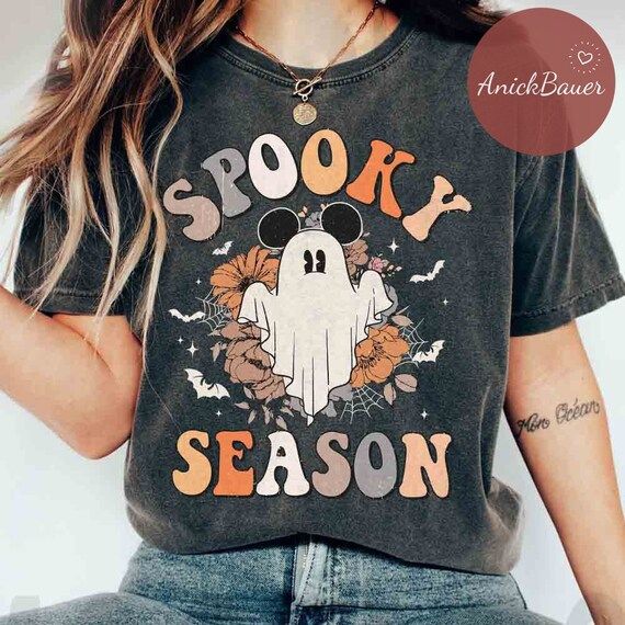Disney Halloween Comfort Colors Shirt Spooky Season Pumpkin - Etsy | Etsy (US)