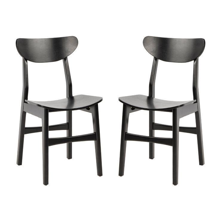 Set of 2 Lucca Retro Dining Chair Black - Safavieh | Target