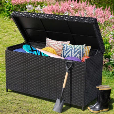 YITA 230 Gallon Wicker Deck Box | Wayfair North America