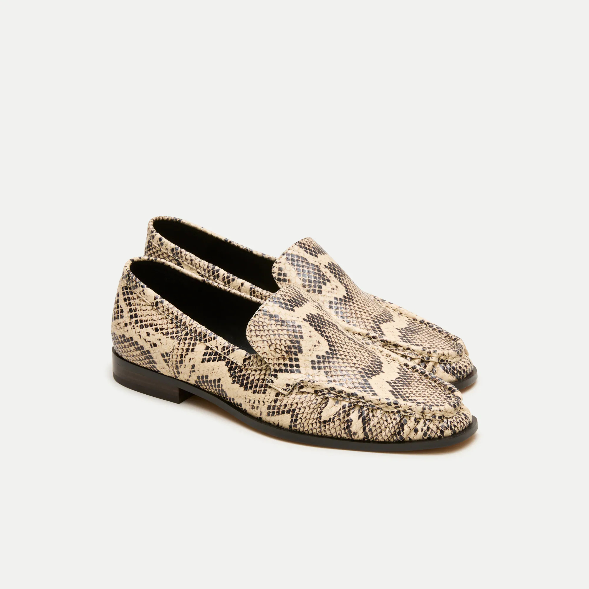 Classic loafers in snake-embossed leather | J. Crew US