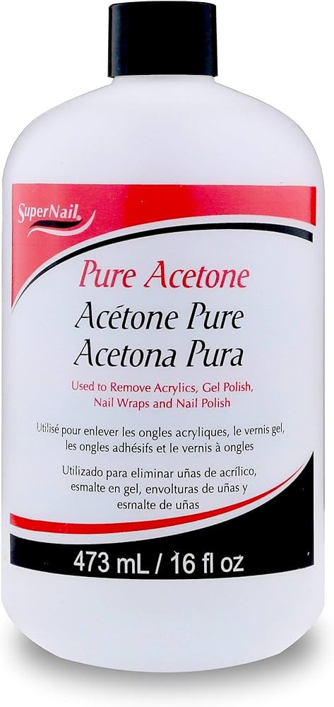 Super Nail Pure Acetone, AS SHOWN 16 Fl Oz | Amazon (US)