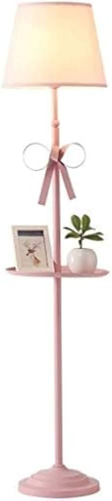 Floor Lamp Modern LED Floor Lamps Pink Bow Decoration Metal Standing Lamp with Fabric Shade & Rou... | Amazon (US)