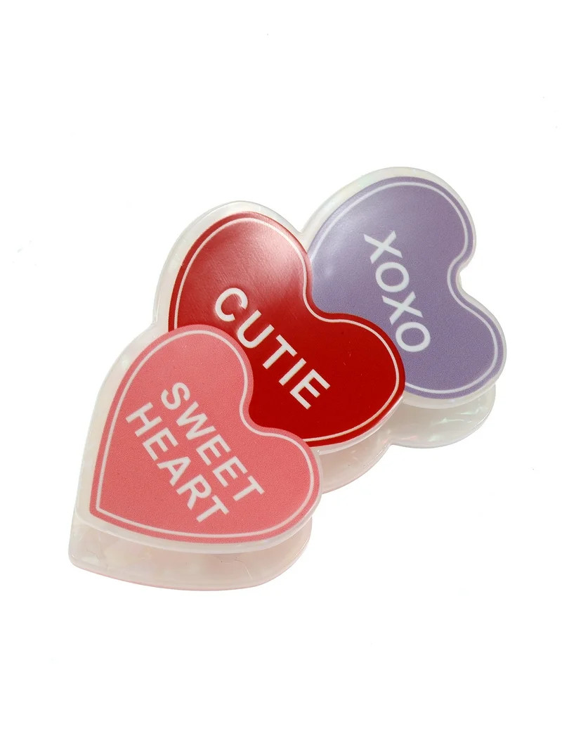 Way to Celebrate Valentine's Day Multicolor Heart Hair Clip, 1 Piece | Walmart (US)
