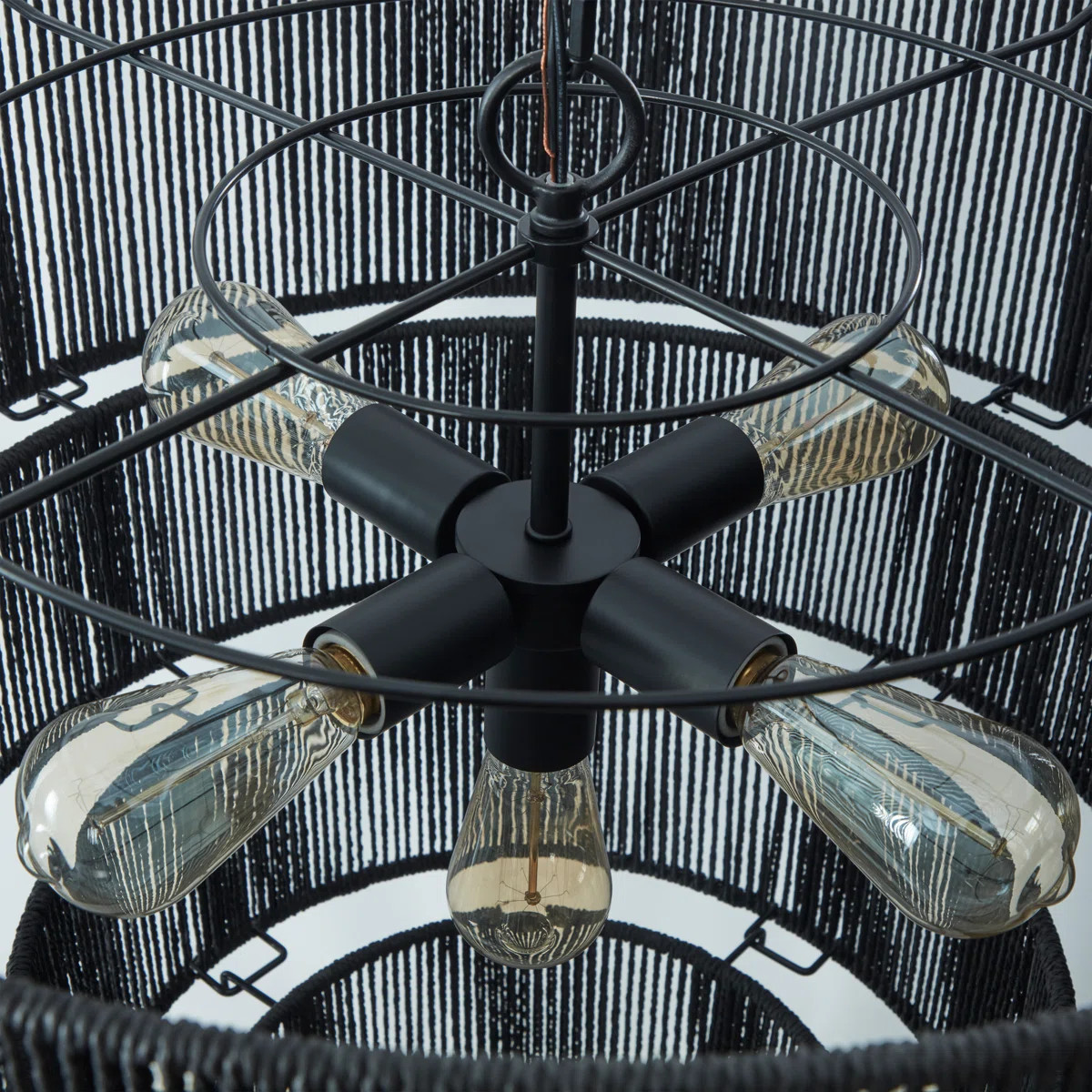 Aleris 5 - Light Shaded Tiered Rattan Pendant | Wayfair North America