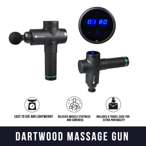 Dartwood Deep Tissue Massage Gun - Quiet and Portable Handheld Massager for Treating Muscle Soren... | Target