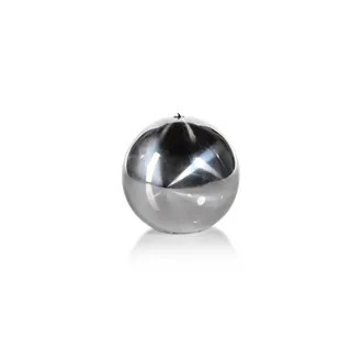 6" Tall "Titanium" Wax Ball Candles, Silver | Bed Bath & Beyond