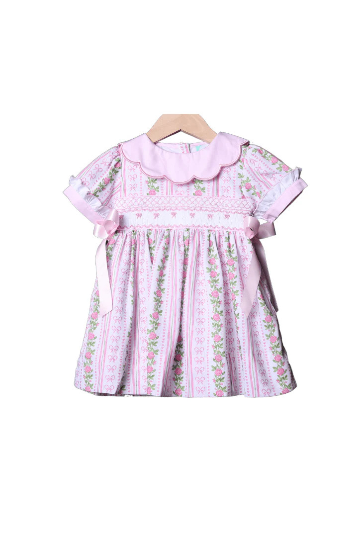Smocked Fancy Floral Dress | The Smocked Flamingo
