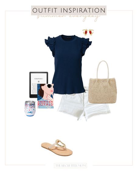 Summer Everyday Outfit 

summer outfit  summer fashion casual outfit  shorts  white shorts  summer blouse  summer tote  summer read  the recruiter mom  

#LTKStyleTip #LTKSeasonal