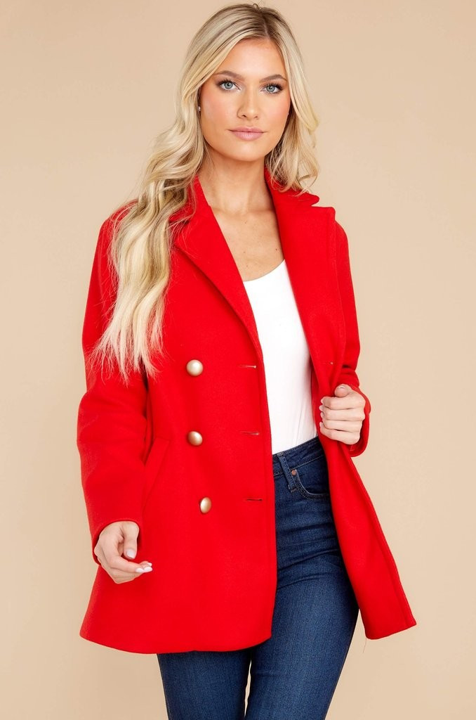 Fit For A Queen Red Coat | Red Dress 
