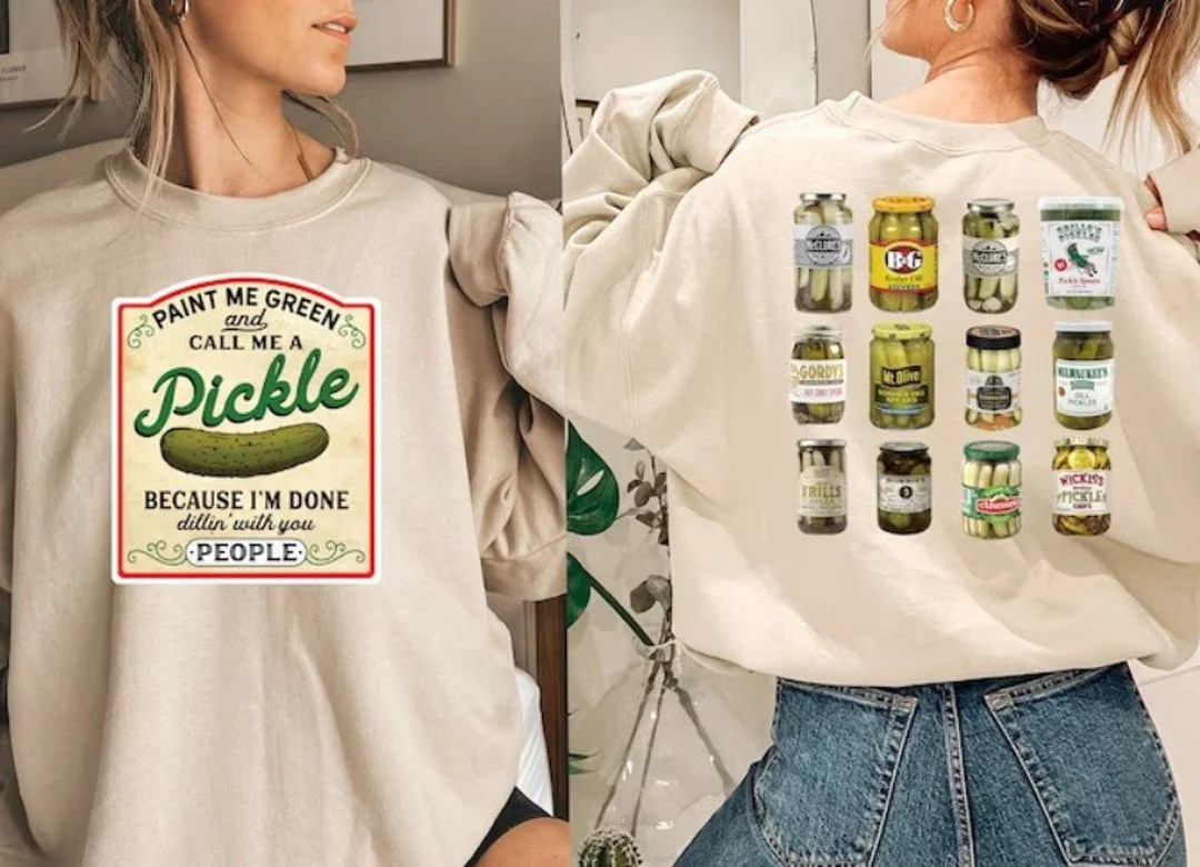 Vintage Canned Pickles Sweatshirt,Pickle Jar Shirt, Pickle Lovers Shirt,Canning Season Sweatshirt... | Etsy (US)