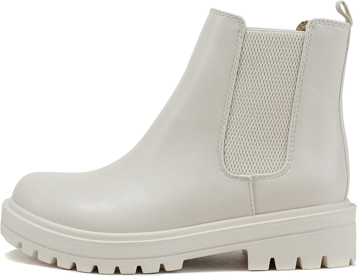 Soda Pilot ~ Women Lug Sole Low Heel Chelsea Fashion Ankle Bootie w/Double Elastic Gore | Amazon (US)