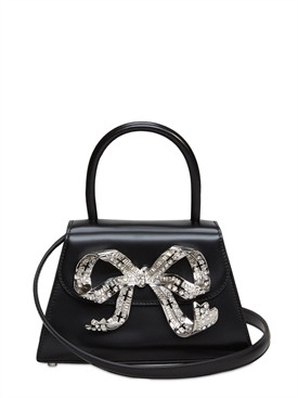 Self-portrait - Mini capri leather top handle bag - Black | Luisaviaroma | Luisaviaroma