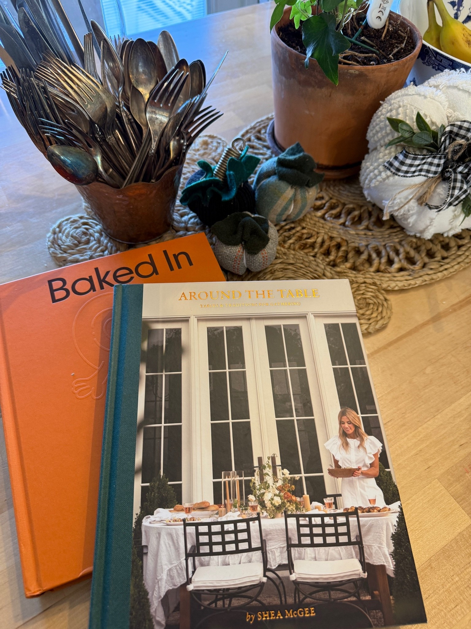 Amazon Prime 50% off deal!
Now $22.50 and makes a great gift!

Around the table 
Tables and traditions for gathering ..

And baked in 
Not on sale