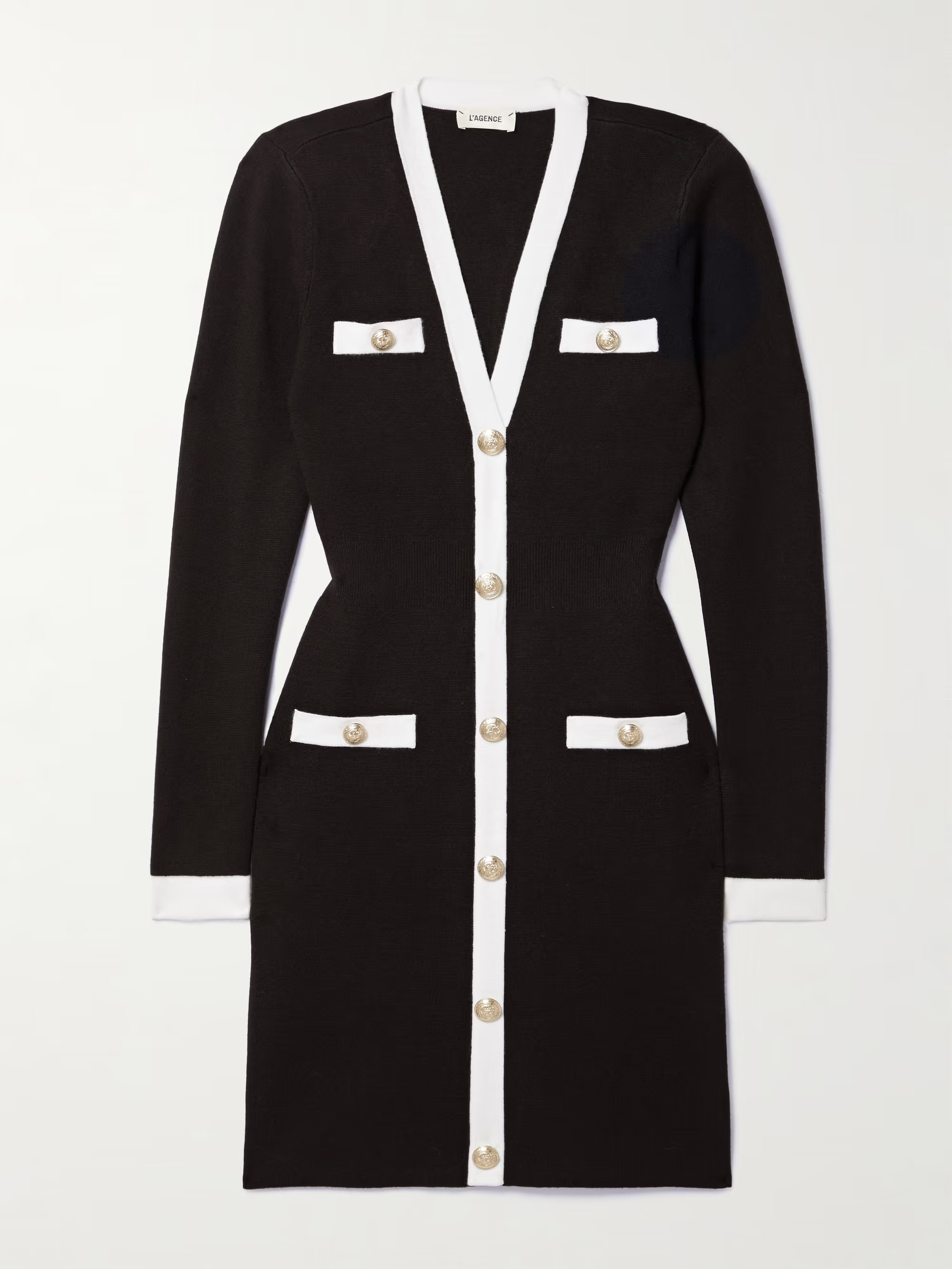 Uzma button-embellished knitted mini dress | NET-A-PORTER (UK & EU)