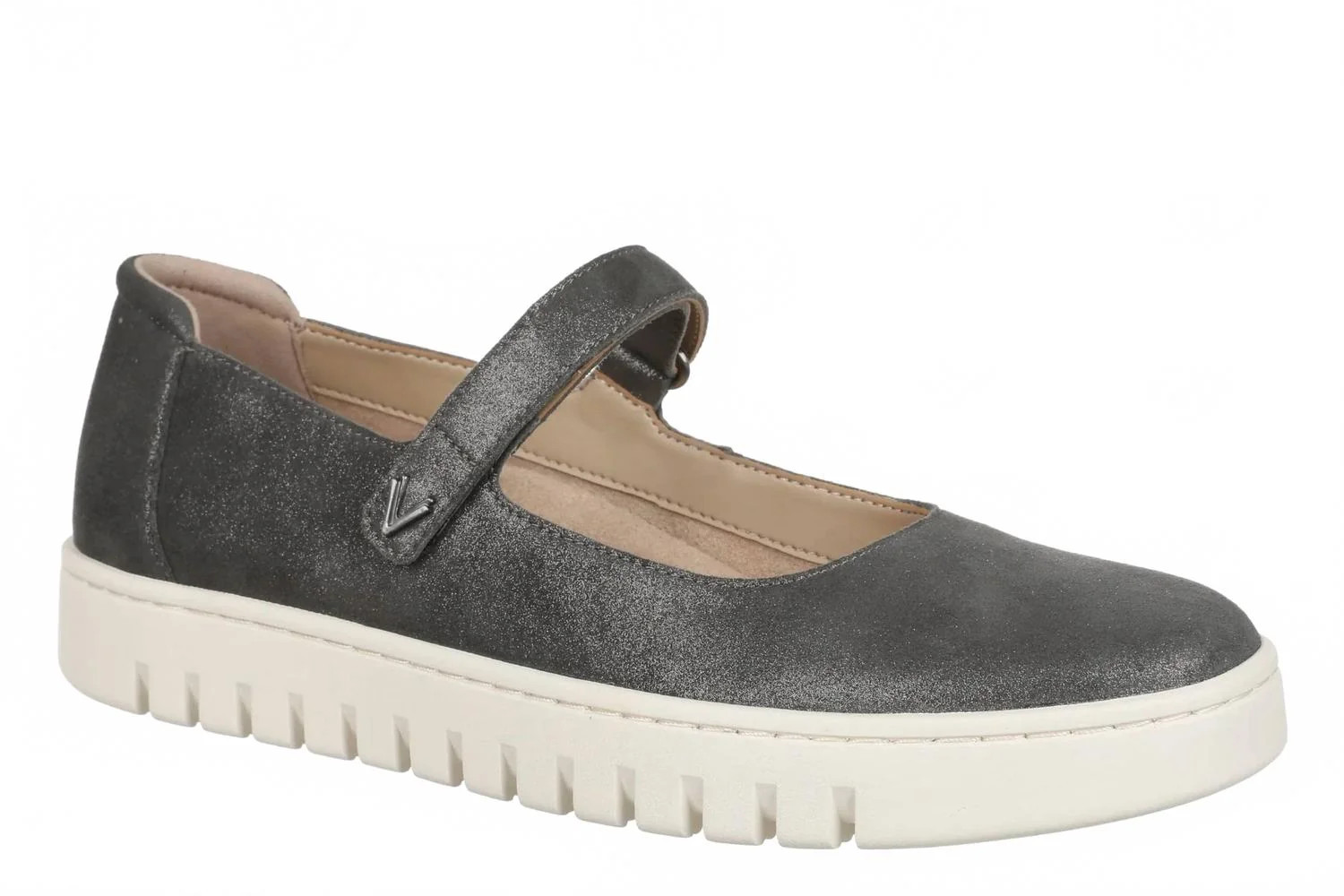 Women's Uptown Maryjane Shoe In Polluted Silver Leather | Shop Simon