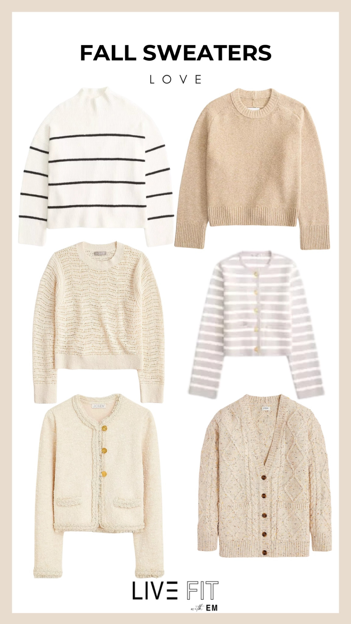 Cozy up in style this fall with our latest collection of sweaters! From classic stripes to elegant neutrals and detailed knits, we have the perfect sweater to keep you warm and stylish. Layer them up or wear them on their own, these pieces are sure to be your go-to this season. Dive into sweater weather with love and style! 💛 #FallFashion #SweaterWeather 

#LTKSeasonal #LTKStyleTip