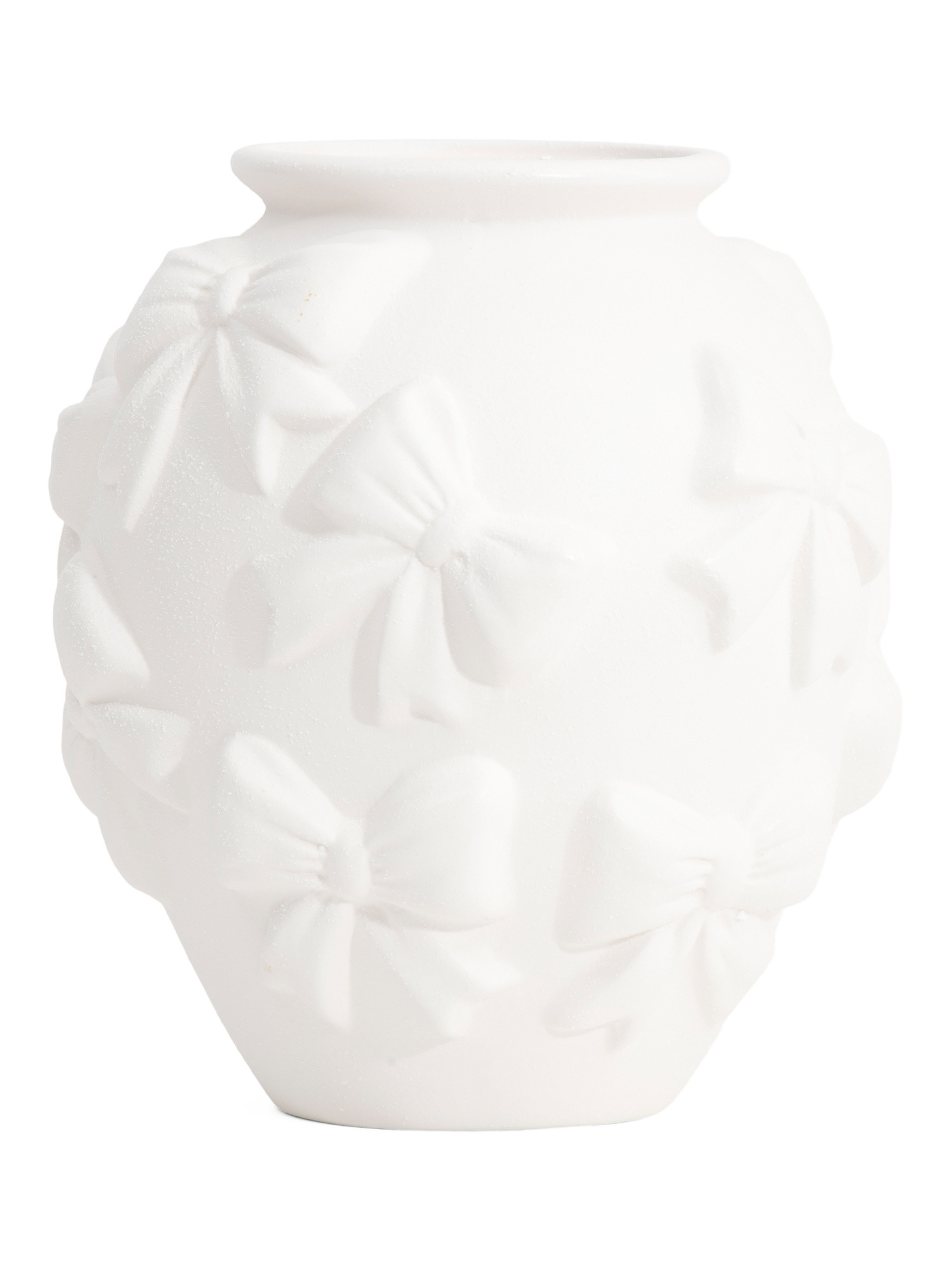 Bow Embossed Ceramic Vase | TJ Maxx