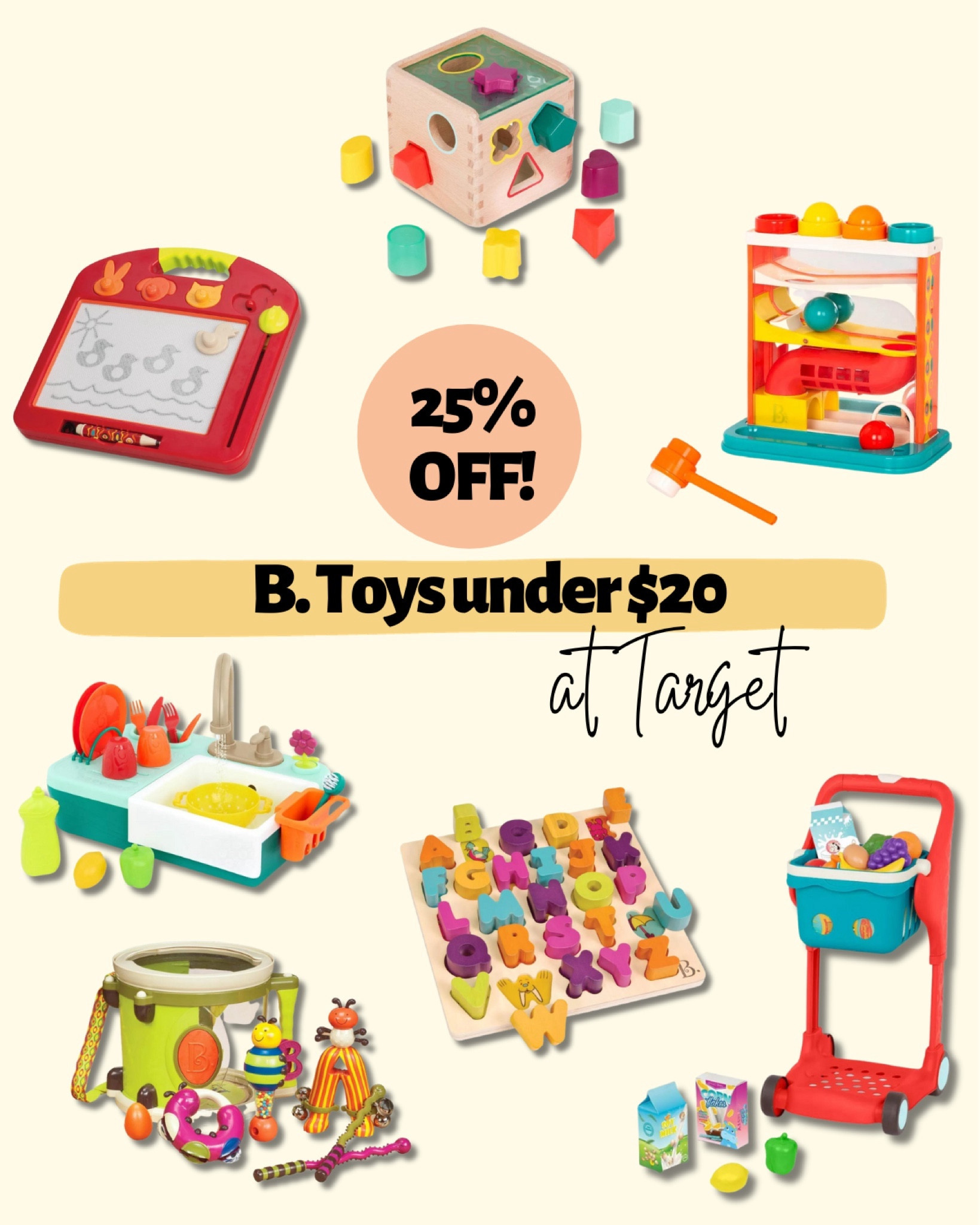 B. Toys are 25% off at Target. Some of my favorite picks under $20!

#LTKfindsunder50 #LTKsalealert #LTKGiftGuide