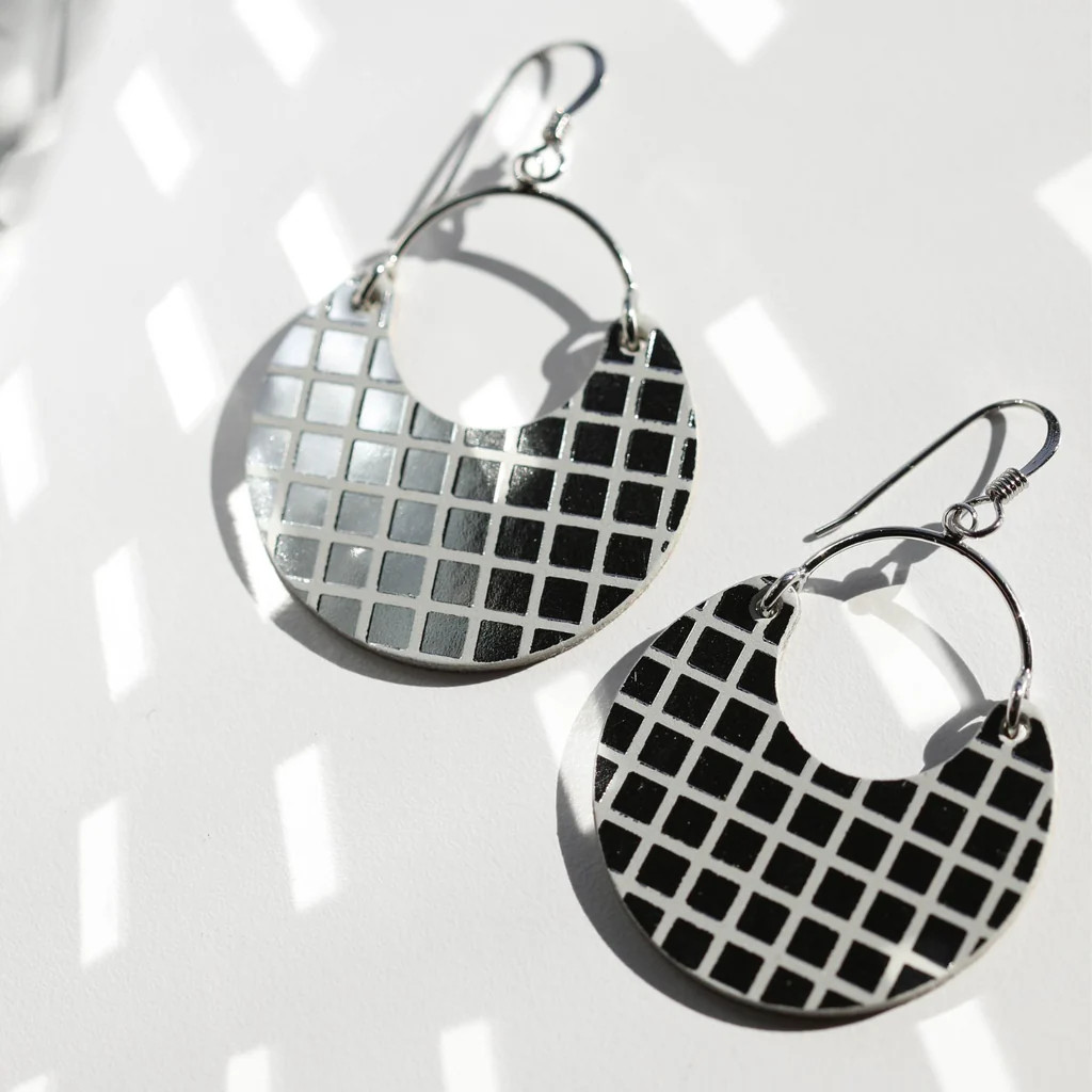 Gray Disco Ninas | Nickel and Suede