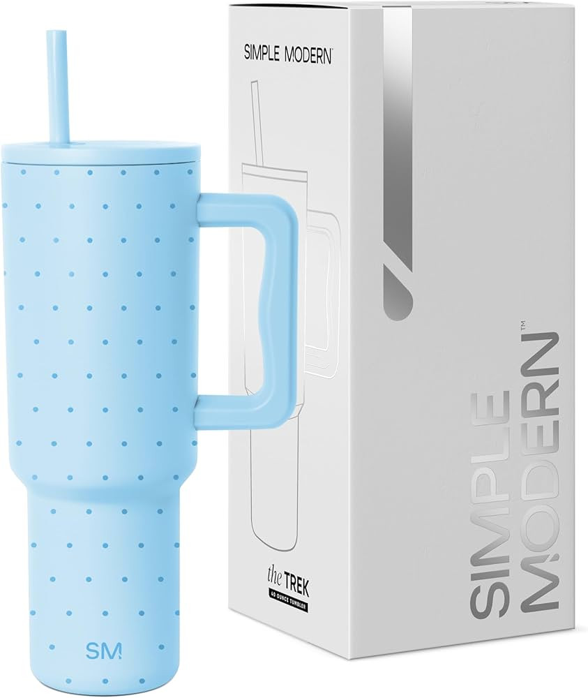 Simple Modern 40 oz Trek Tumbler with Handle and Straw Lid | Cup Holder Friendly Insulated Stainl... | Amazon (US)