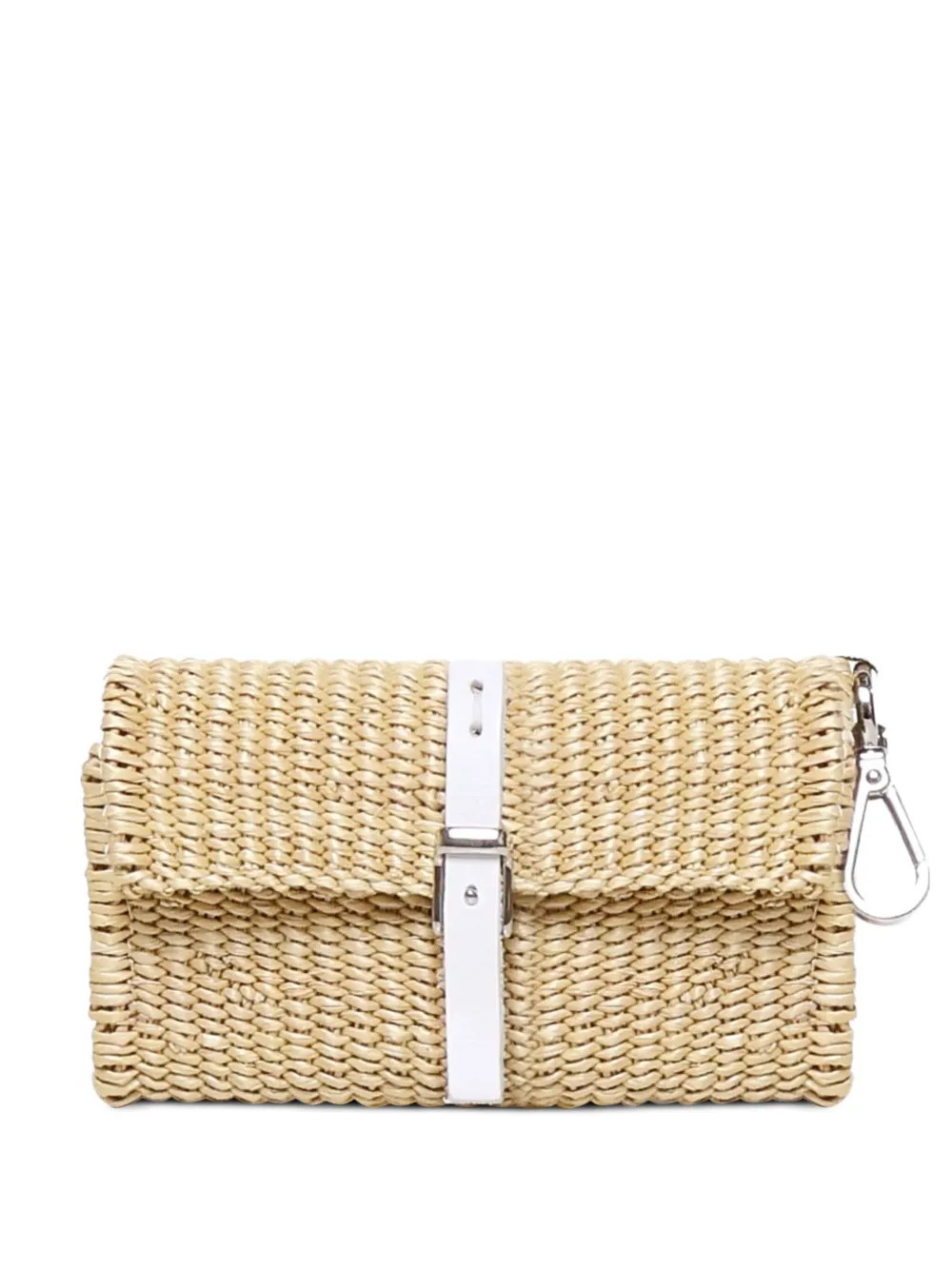 Muun woven leather-trimmed shoulder bag - Neutrals | Farfetch Global