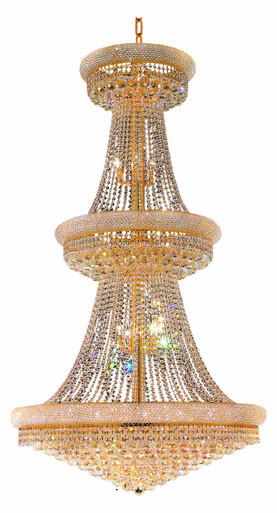 Empire Chandelier, 38-Light, Gold, 42"W (8001P42G 3060HDW) | Lighting Reimagined
