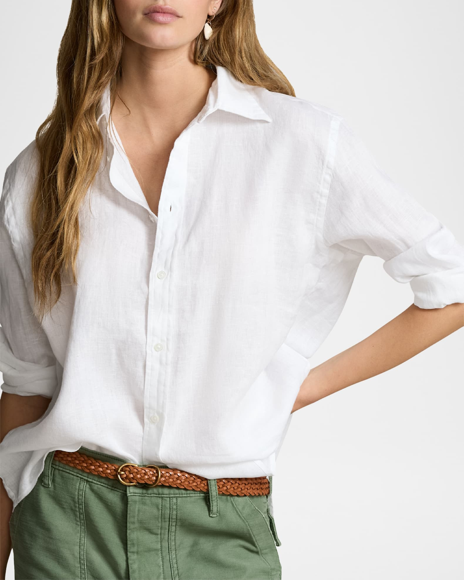 Relaxed Fit Linen Shirt | Neiman Marcus