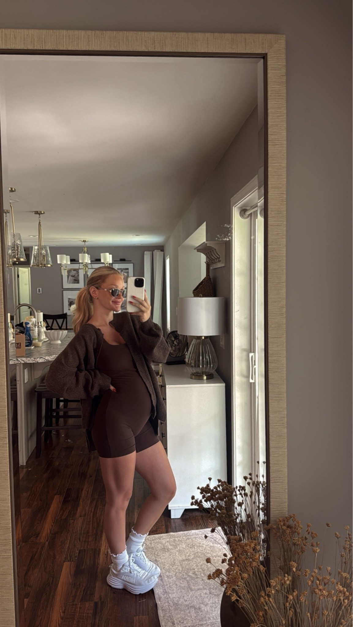 BEST Amazon maternity romper 🤎 wearing pre- pregnancy size small at 20 weeks!