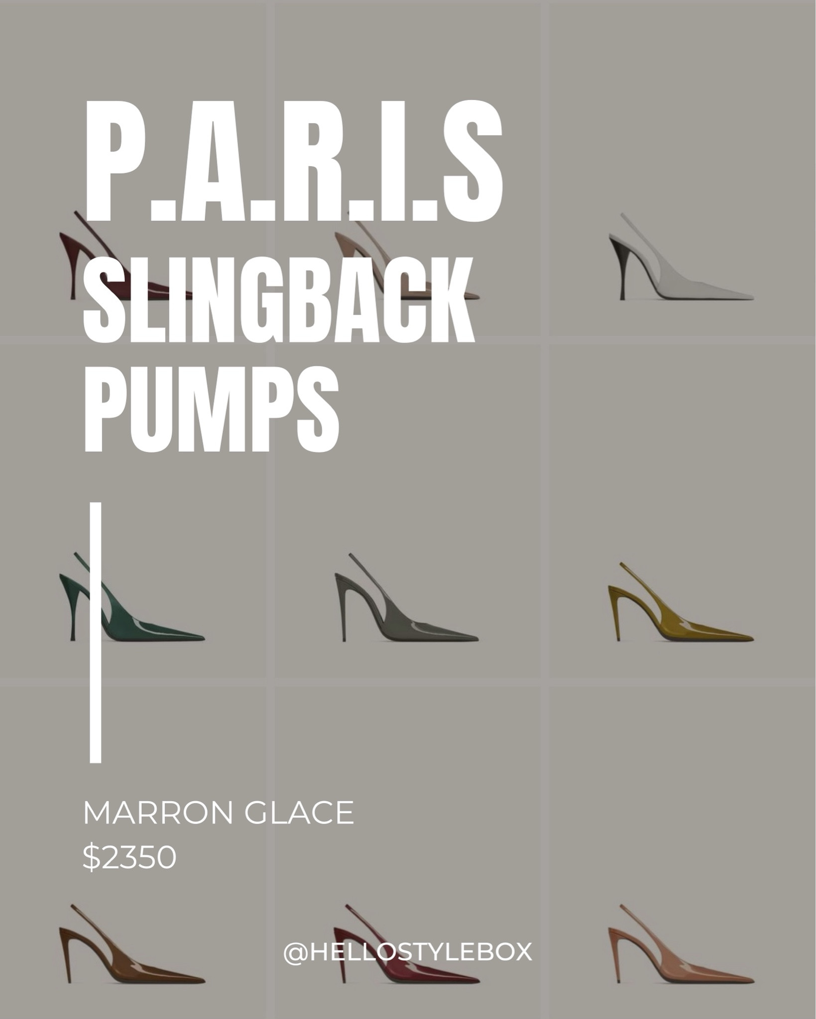 P.A.R.I.S
New slingback pumps 
Saint Laurent x Hailey Bieber 

#LTKshoes #LTKeurope