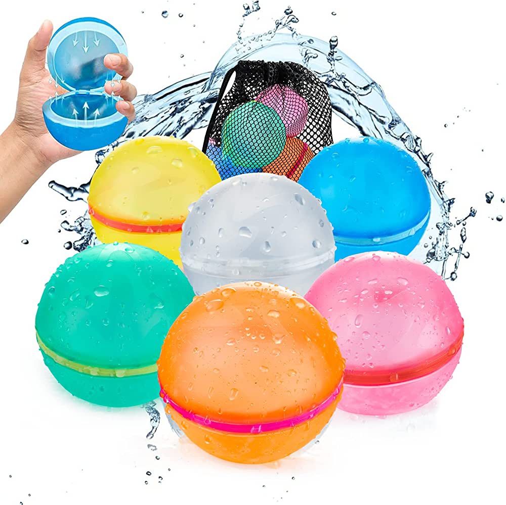 TIZIKCON Reusable Water Balloons, Latex-Free Silicone Water Bomb Summer Fun Outdoor Toys, Pool Be... | Amazon (US)