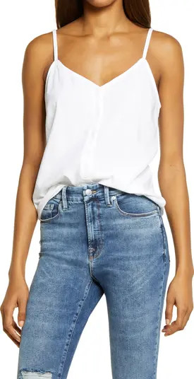Button-Up Linen Blend Camisole | Nordstrom